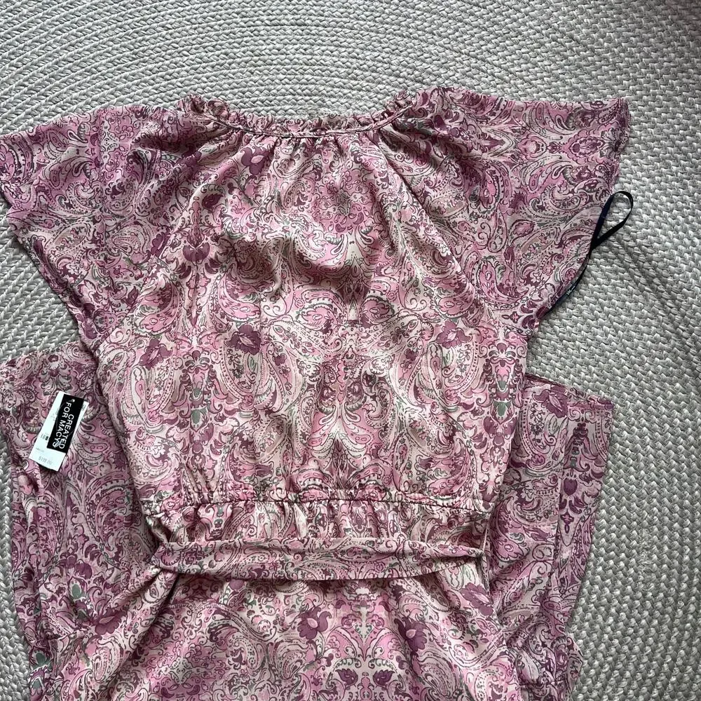 I.N.C. International Concepts Women's Paisley Flutter-Sleeve Midi Dress, Sz 16